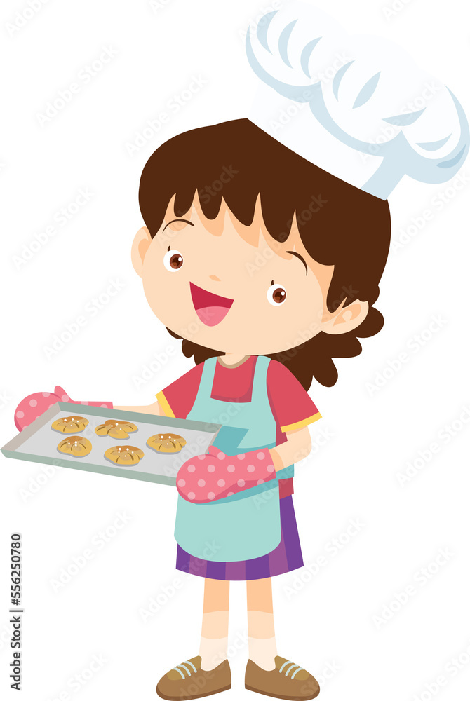 Cooking children girl Little kid making delicious food professional chef Cooking children girl Little kid making delicious food professional chef