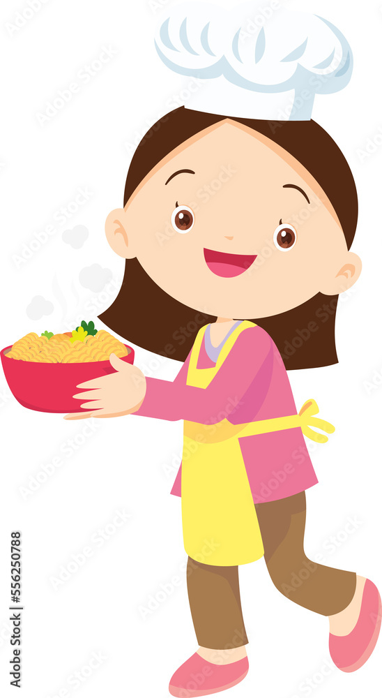 Cooking children girl Little kid making delicious food professional chef Cooking children girl Little kid making delicious food professional chef