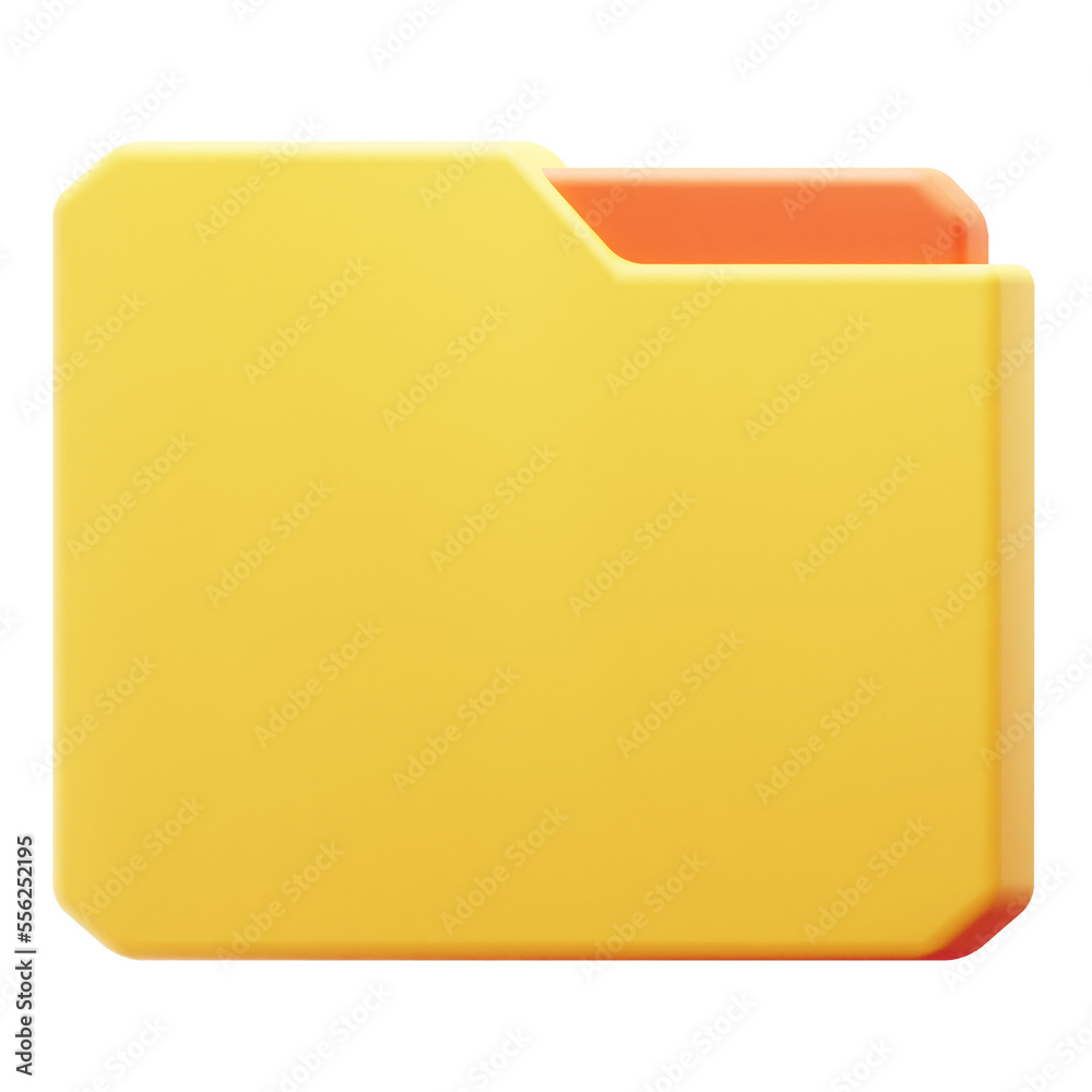 3D Render Document Folder Icon