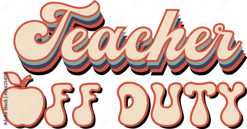 Retro teacher svg design 