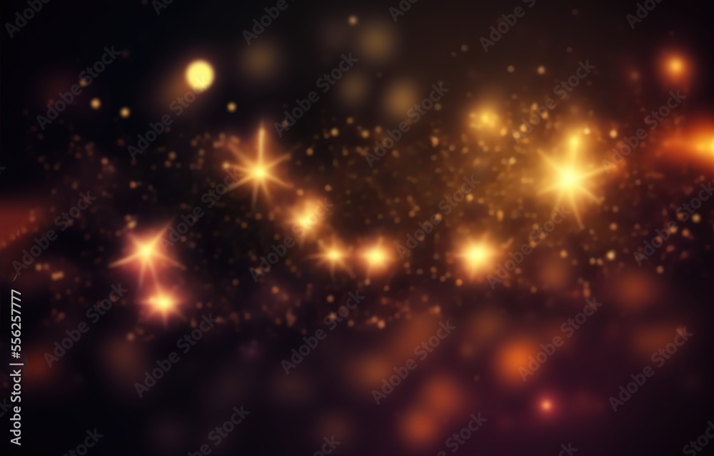 Fototapeta premium blur background of glitter glow sparkle light in dark