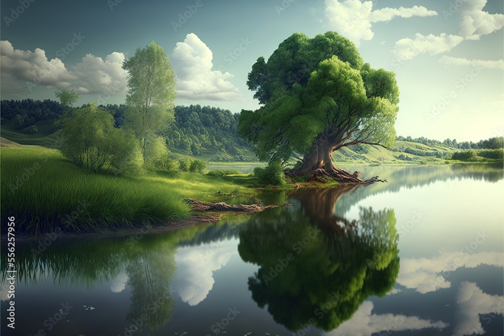 Desktop wallpaper calming background, illustration lake and trees sẽ mang lại sự bình yên và thanh thản cho tâm hồn bạn cùng với bức tranh thiên nhiên đẹp mắt. Hãy chọn cho mình một góc riêng trên desktop để giúp bạn xóa tan đi những mệt mỏi sau một ngày làm việc vất vả.