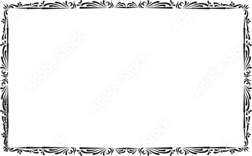 Decorative vintage line frames and border illustration