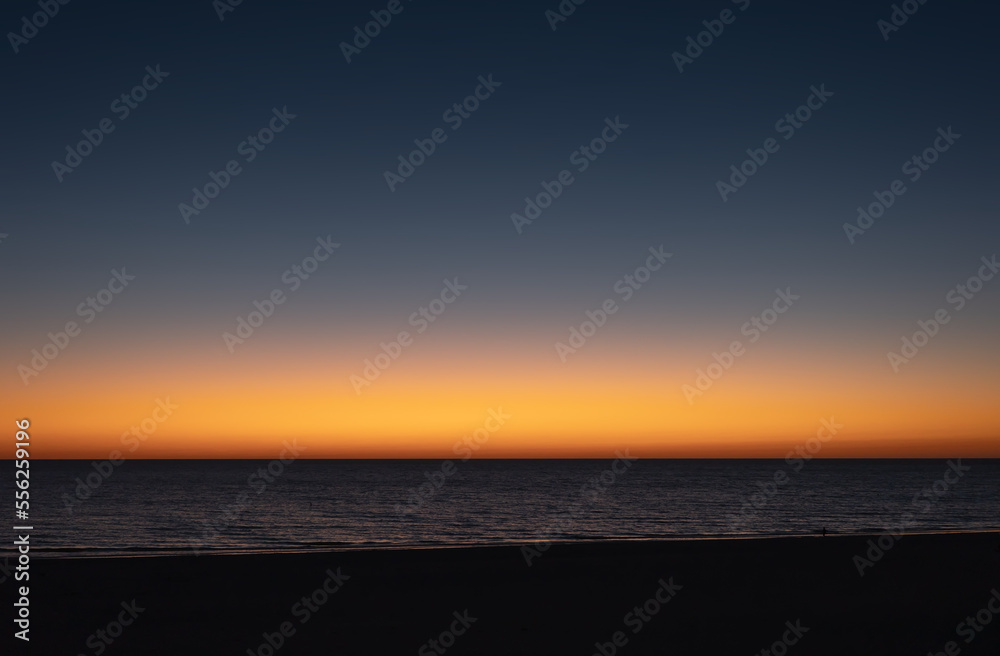 Sunset on the ocean coast