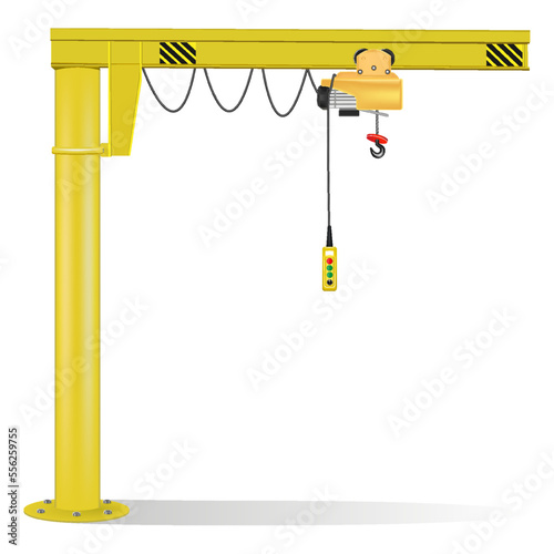 Console crane on a white background. Vector illustration