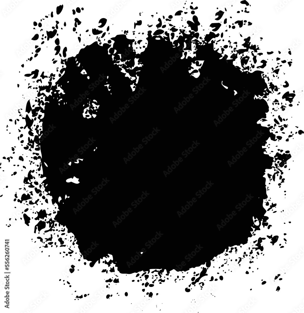 Fototapeta premium Black ink splatter, paint splash., design element.