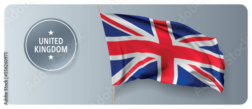 United Kingdom holiday day vector banner, greeting card.