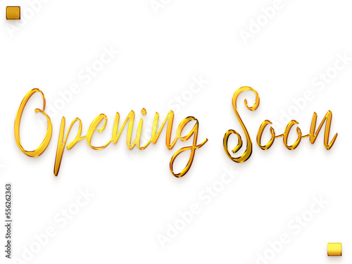 Opening Soon Invitation of Transparent PNG Gold Cursive Grunge Typography Text