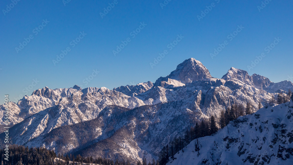 Lussari mountain in the Julian Alps