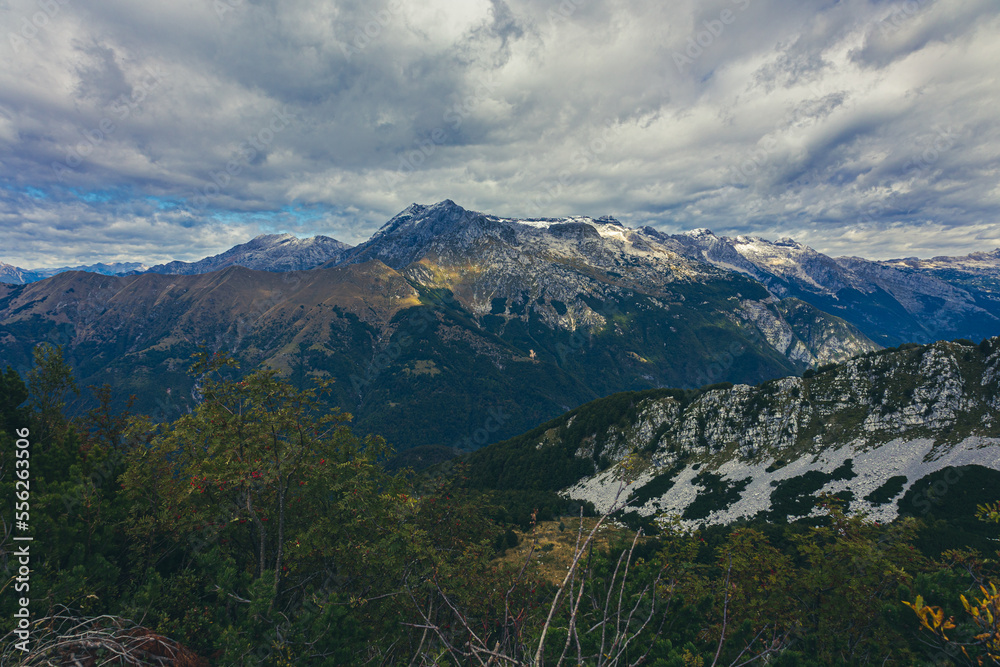 With september the autumn is coming in the Julian Alps