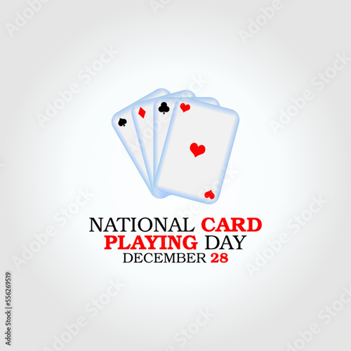 vector graphic of national card playing day good for national card playing day celebration. flat design. flyer design.flat illustration.