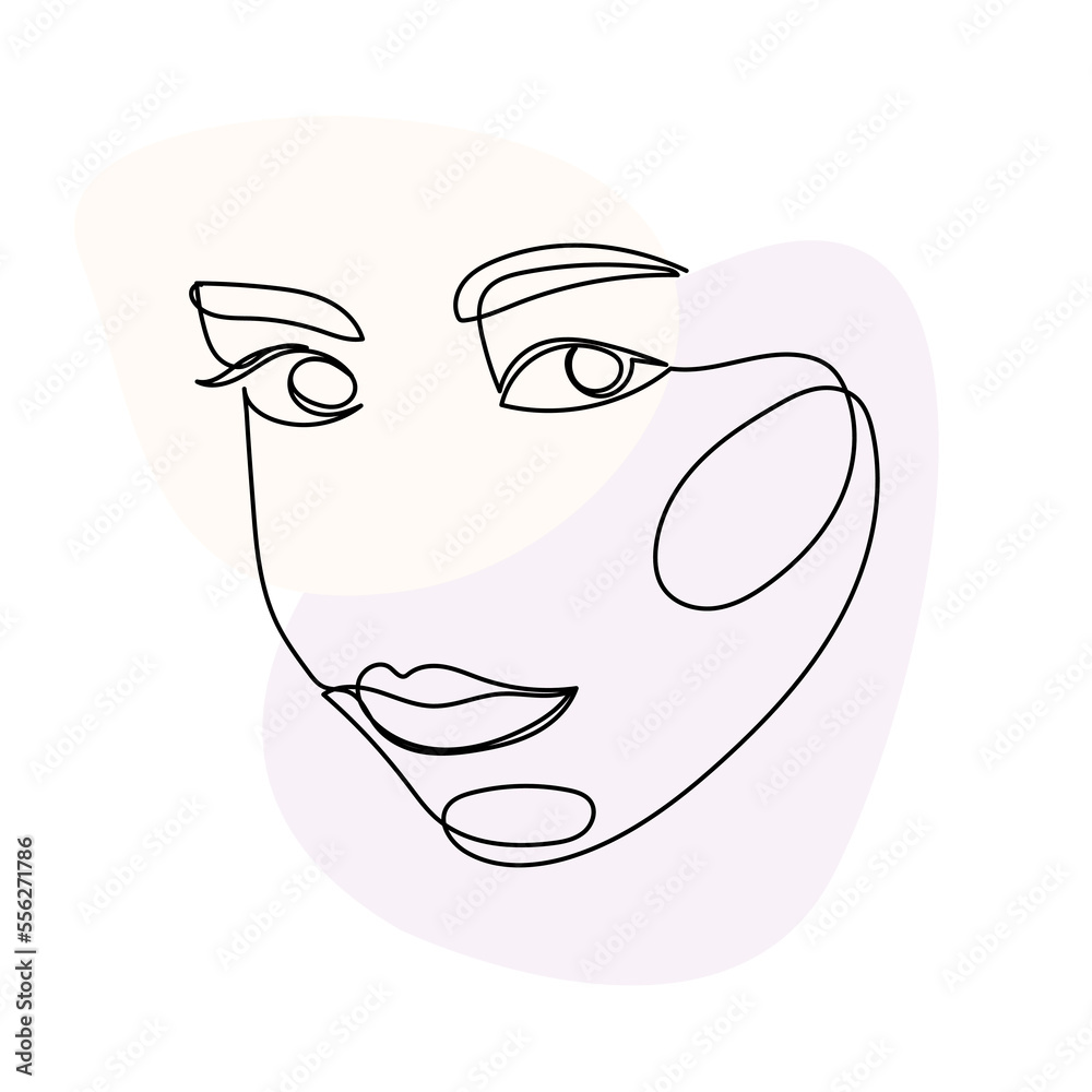 Woman Monoline Face Portrait Abstract Aesthetic Minimalist Poster Decoration Element Icon Vector Illustration Pattern Background Woman Monoline Face Portrait Abstract Aesthetic Minimalist Poster Decoration Element Icon Vector Illustration Pattern Background
