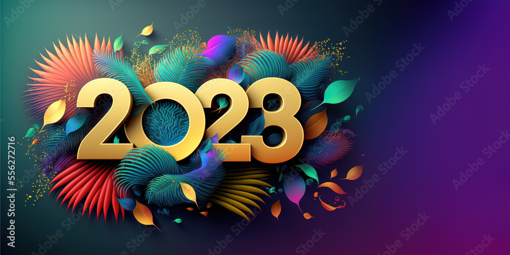 new year 2023 with negative scape for texting  generative ai