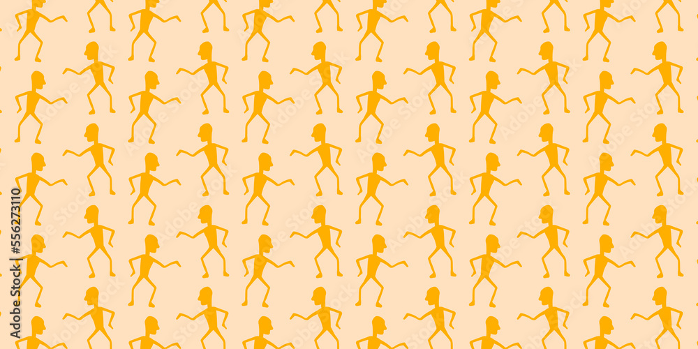 ethnic people dance silhouette pattern ethnic people dance silhouette pattern