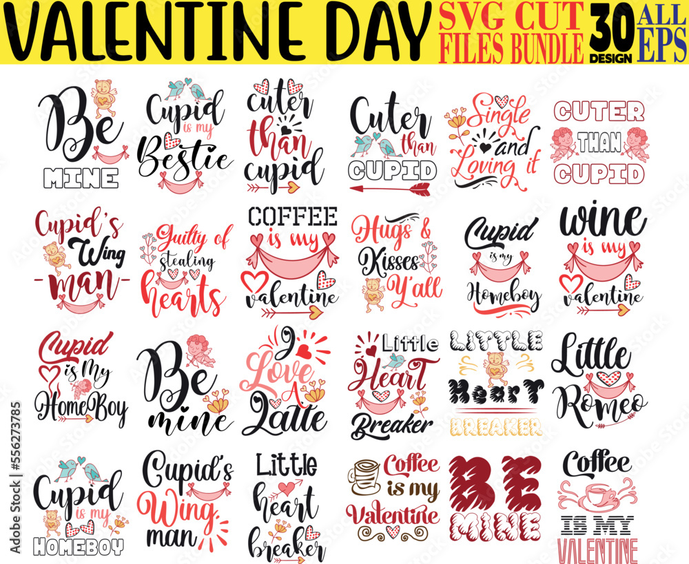 Valentine's Day Quotes SVG Bundle 003 Valentine's Day Quotes SVG Bundle 003