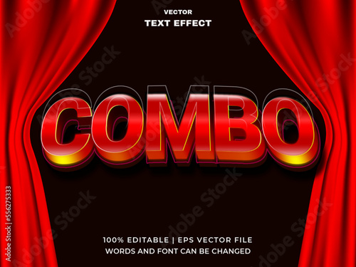 Combo 3d editable text effect