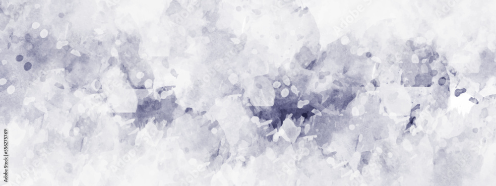 Fototapeta premium Silver, gray watercolor textured on white paper background. silver watercolor painting textured design on white background. Paint leaks and Ombre effects. You can use for banner, poster, template etc