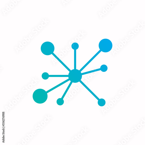 Creative abstract molecule logo design vector template 