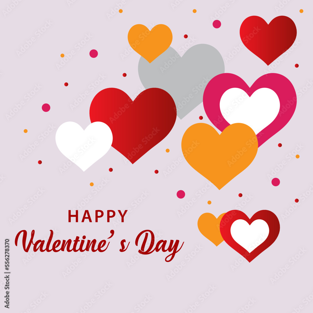 Happy Valentines Day Typography Vector Design. Valentines Day vector background illustration template