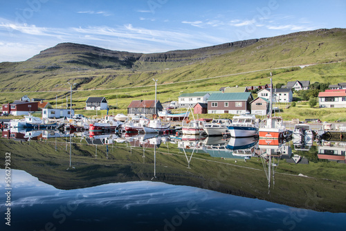 Dinghy harbour of Sk  la  Faroe Islands