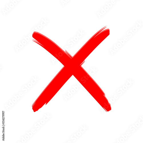 red wrong mark icon vector illustration