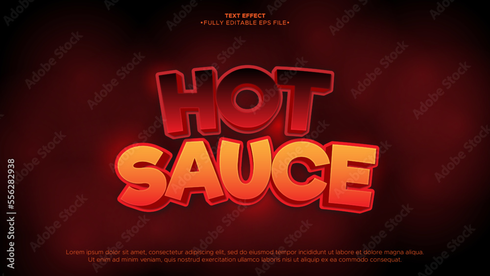 hot sauce 3d editable text effect