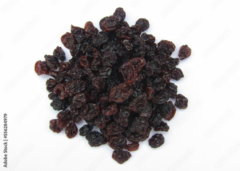 Dried Blackcurrant isolated on white background Dried Blackcurrant isolated on white background