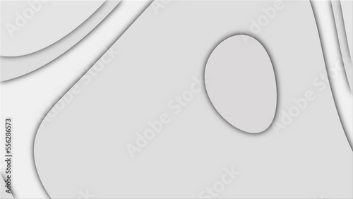 Modern trendy paper cut art design. White and gray 3d animated background. Topography map concept.