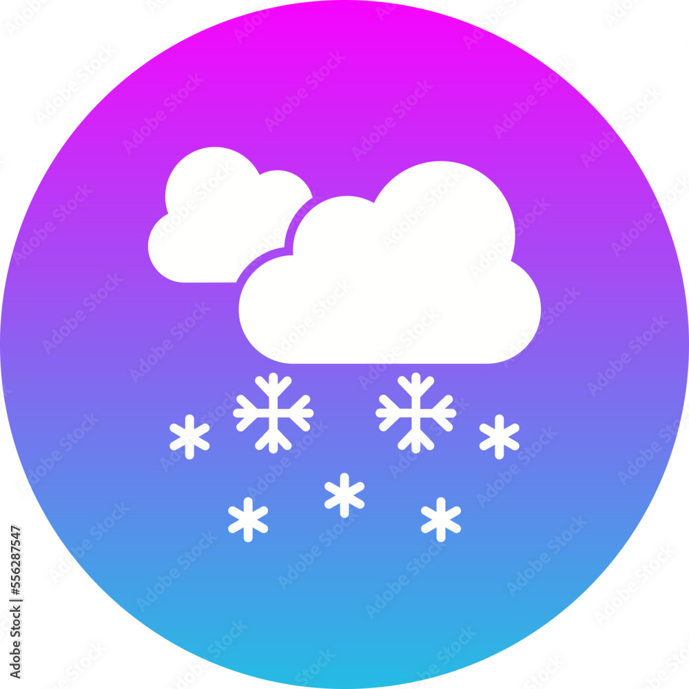 Snowfall Gradient Circle Glyph Inverted Icon Snowfall Gradient Circle Glyph Inverted Icon