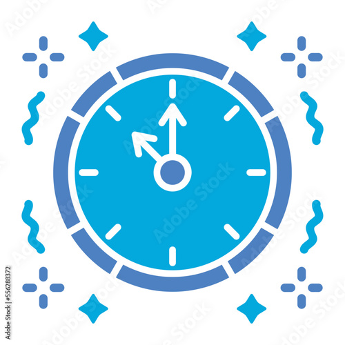 Clock Glyph Two Color Icon