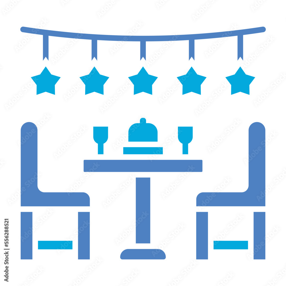 Dinner Glyph Two Color Icon Dinner Glyph Two Color Icon