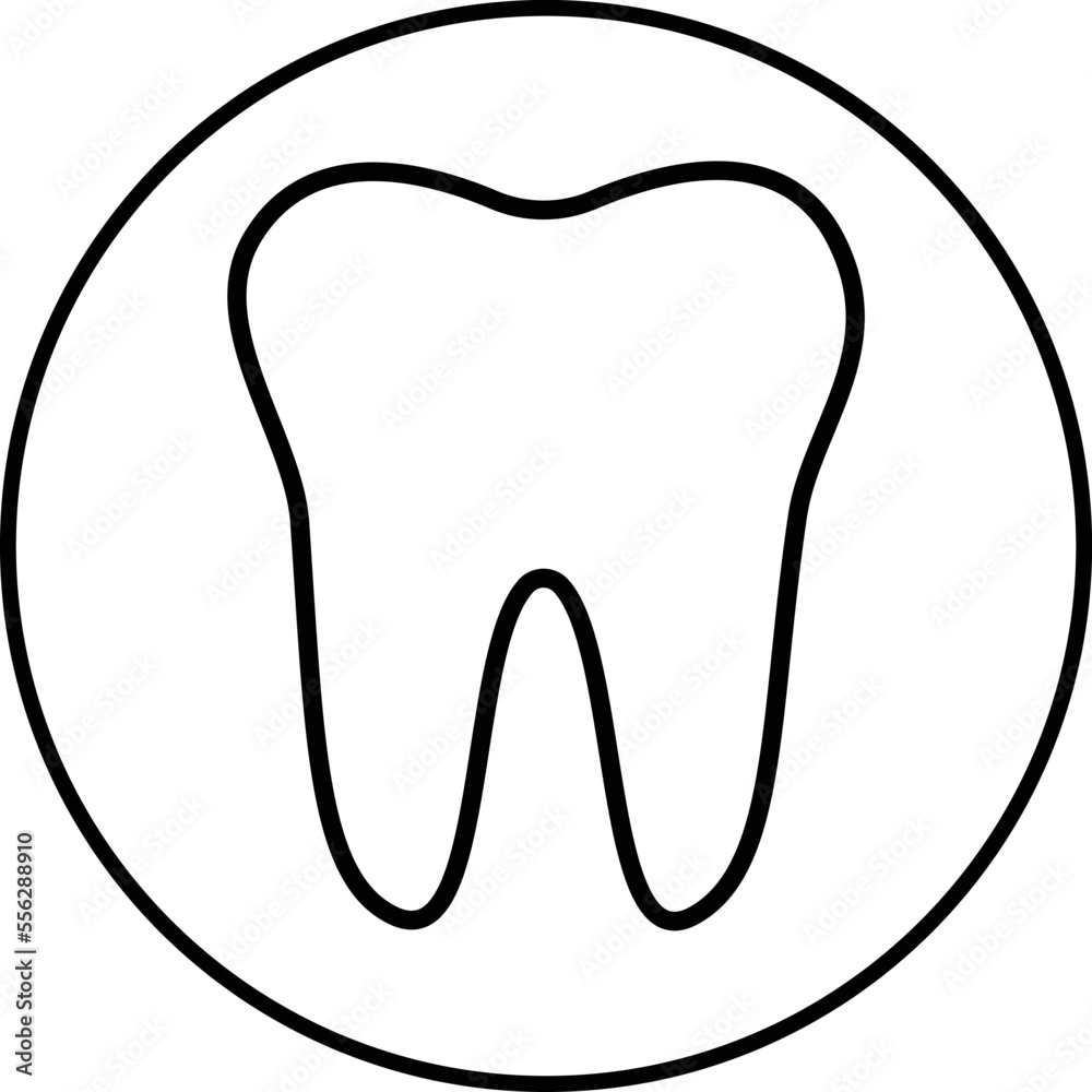 Tooth line icon vector. Medical Tooth symbol illustration Tooth line icon vector. Medical Tooth symbol illustration