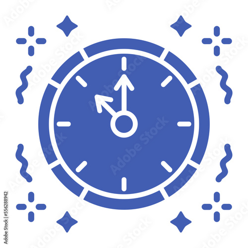 Clock Multicolor Glyph Icon