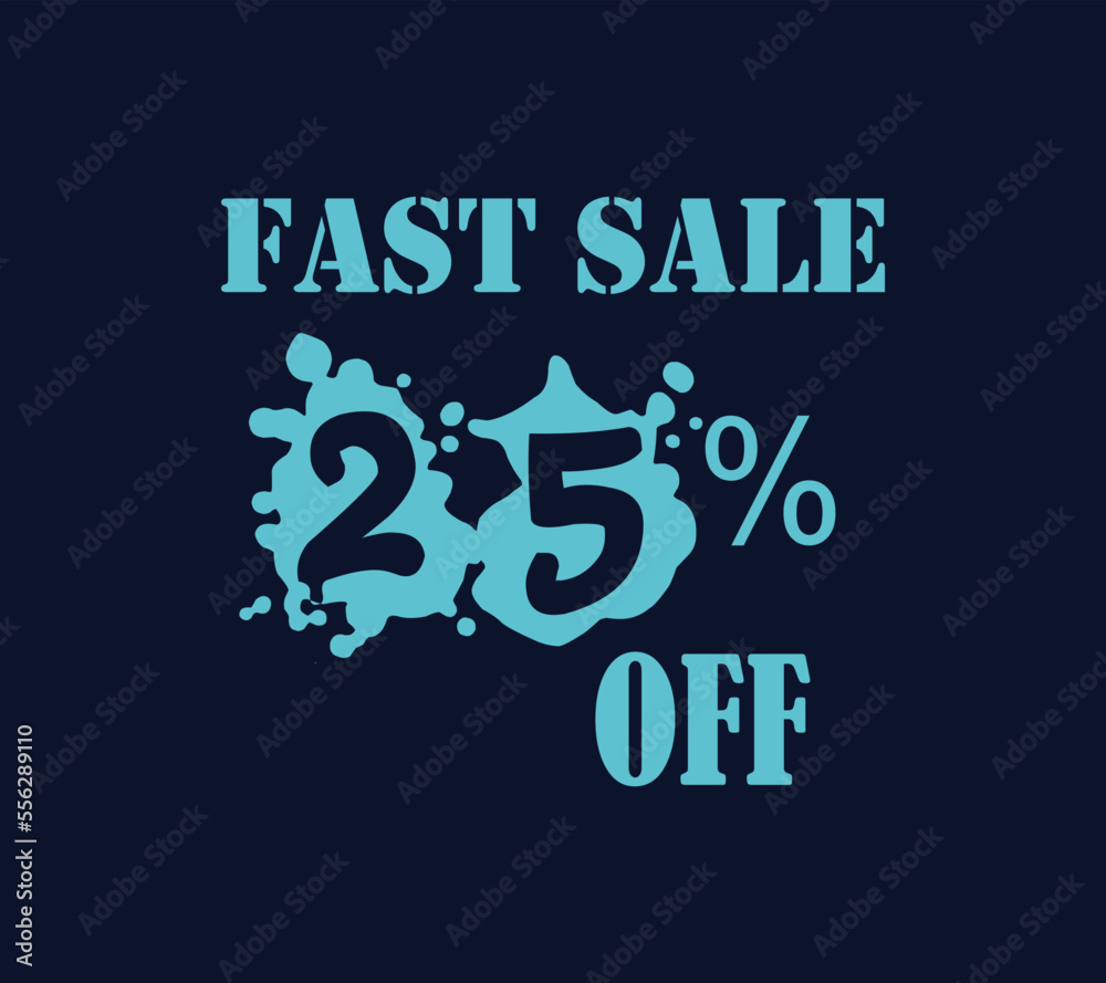 25% fast sale discount template in light blue and navy background 25% fast sale discount template in light blue and navy background