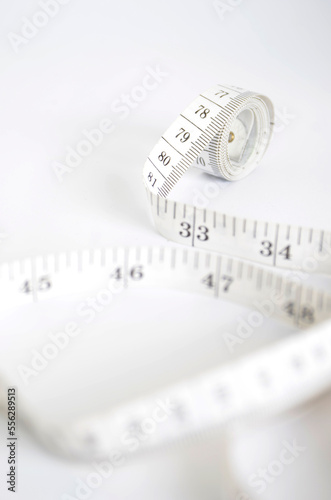 measuring tape on white background