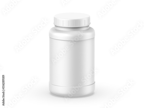 Protein supplement jar mockup for mockup and branding, 3d illustration