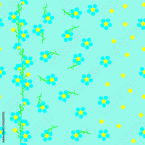 Floral pattern for printing. Repeat pattern of flowers for fabric