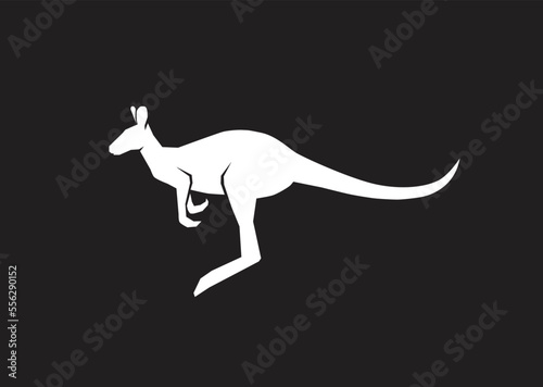  simple kangaroo vector logo illustration