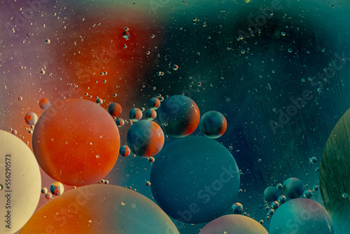 abstract background concept with fat drops forming bubbles