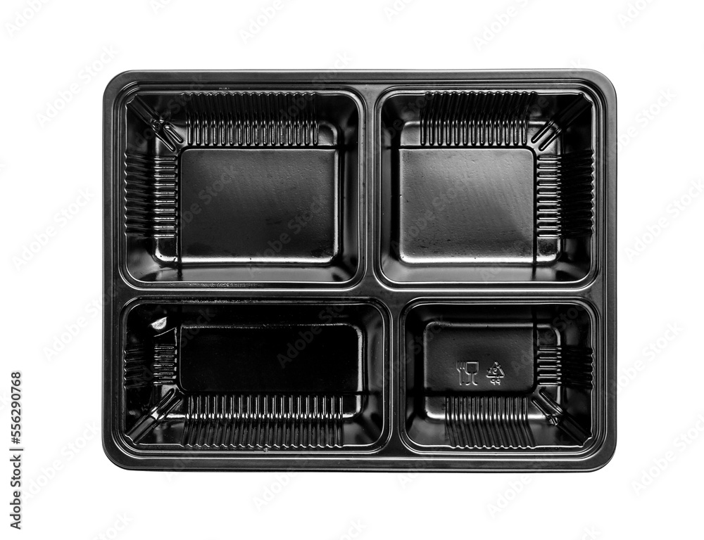 black plastic box food container isolated and save as to PNG file black plastic box food container isolated and save as to PNG file