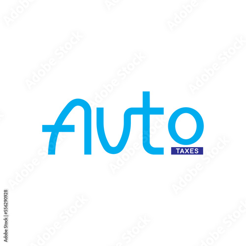 abstract auto taxes iconic logo business design template with outline, modern and simple styles isolated on white background. 