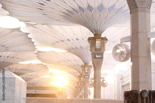 beautiful nabawi mosque Umbrella construction