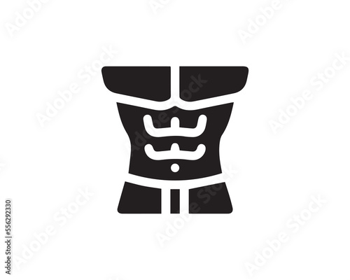 Abdominals flat vector icon design