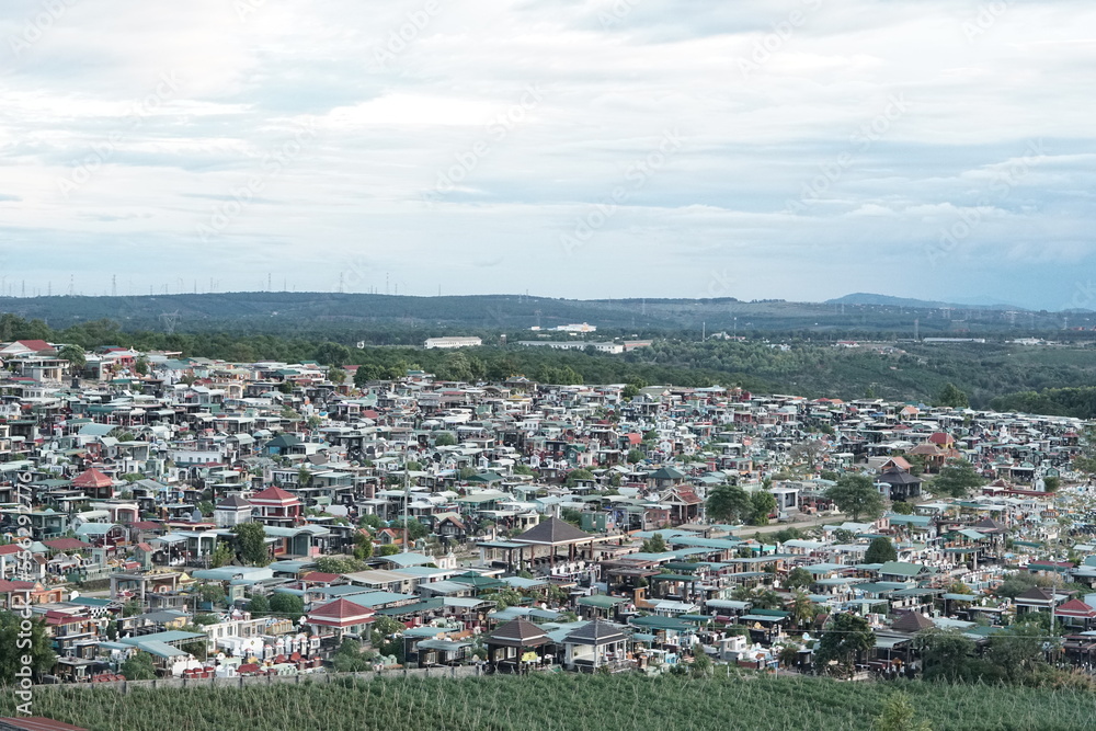 Overview of Pleiku city from above, Gia Lai, Vietnam