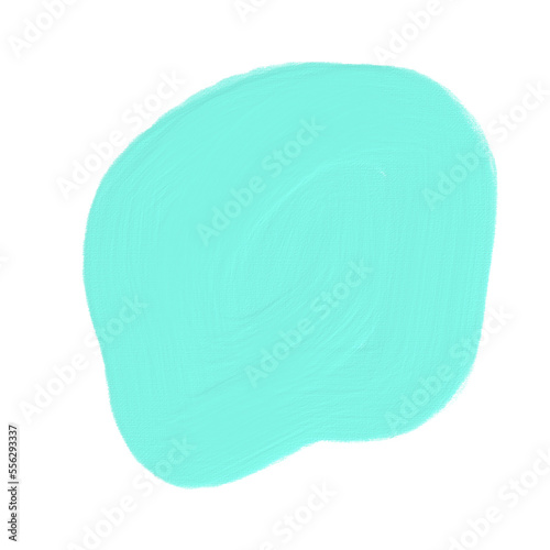 tiffany blue acrylic oil paint brush style element aesthetic fully asymmetric png vector file