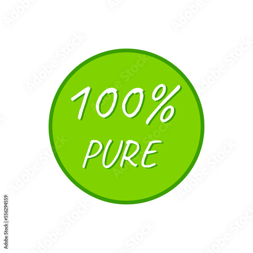 100 percent pure organic icon sign design vector