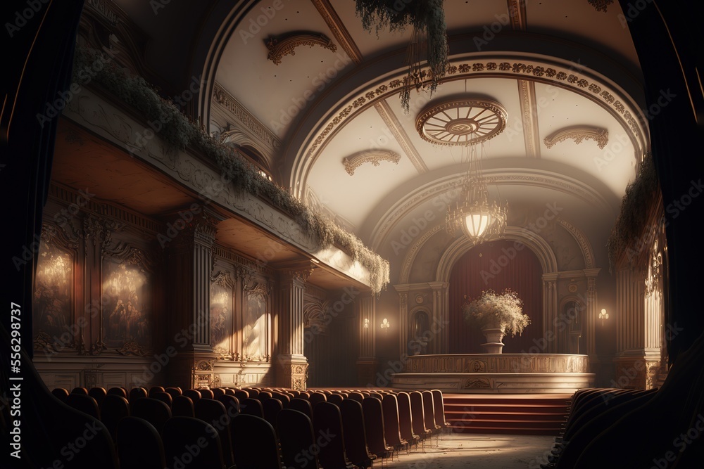 Obraz premium theater, rich interior concept art