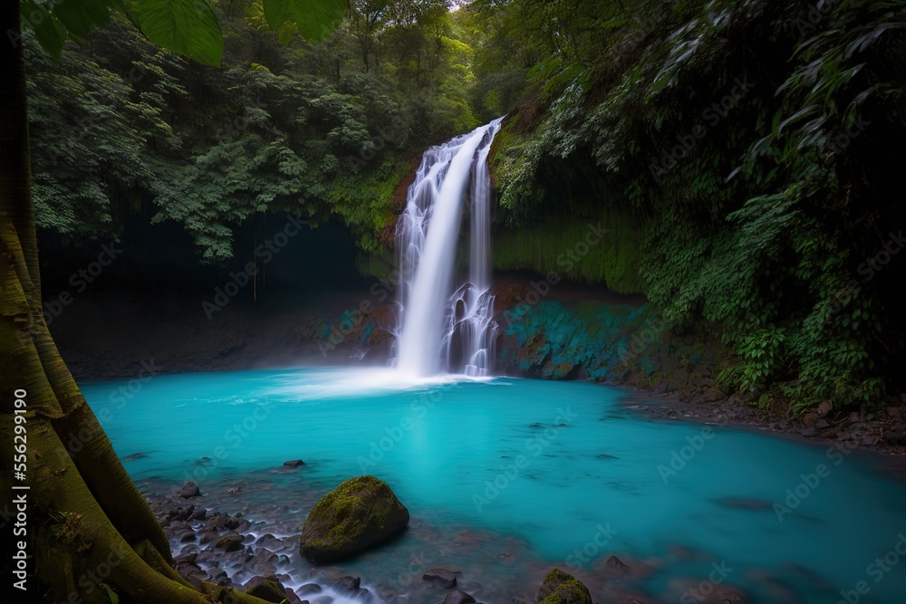 Rio Celeste waterfall, Tenorio National Park, Costa Rica Rio Celeste waterfall, Tenorio National Park, Costa Rica
