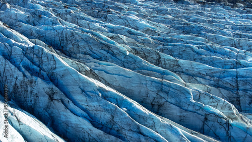 Vatnajokull Glacier in Iceland, Pure blue ice at winter season, Nature landscape.