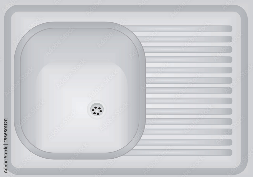 Washbowl top view. vector illustration Washbowl top view. vector illustration